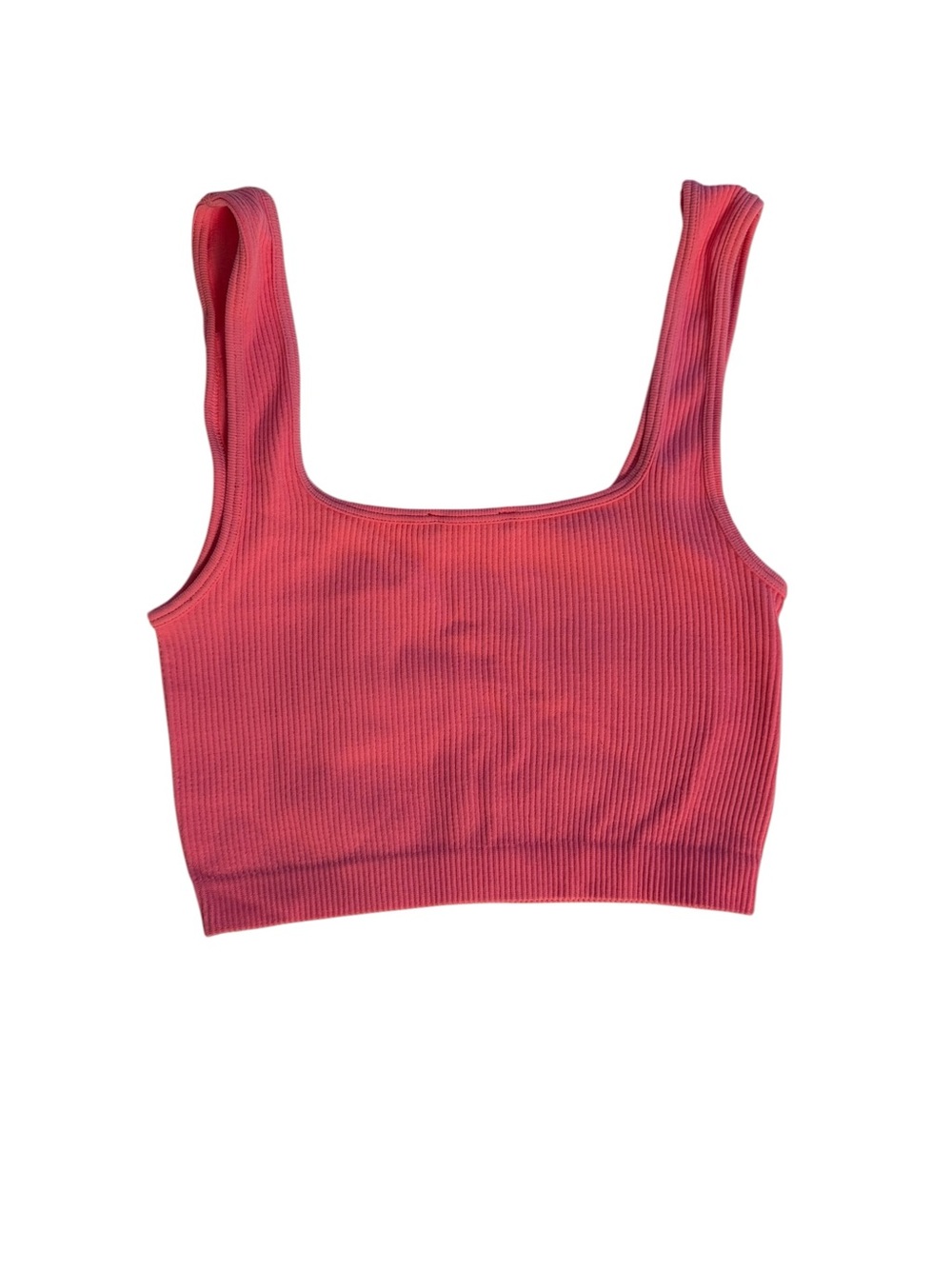 Zara Seamless Ribbed Crop Top Hot Pink Barbiecore XS-S Minimalist Basic